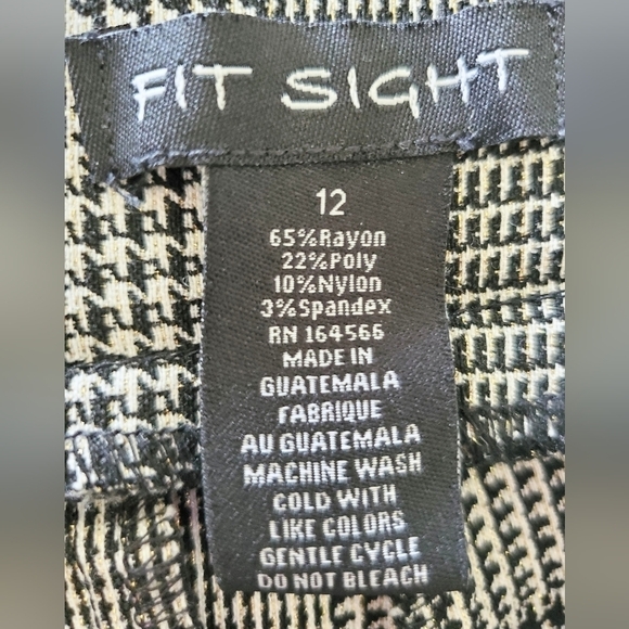 2/$35 Sale FIT SIGHT Comfort Trouser Highrise Plaid  with comfort waist  Sz 12 - Picture 10 of 11